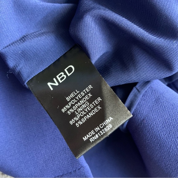 NBD Revolve Adios Mini Asymmetrical Dress in Indigo XS - Picture 5 of 6